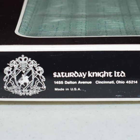 NOB Vintage Saturday Knight Pale Jade Shower Curtain Chelsea Pucker Teflon USA - Picture 4 of 5